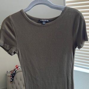 Olive green t shirt dress